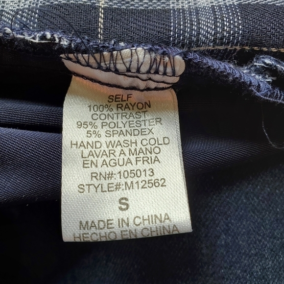 Gorgeous plaid shirt w/ velvet embroidered back S - Picture 8 of 10